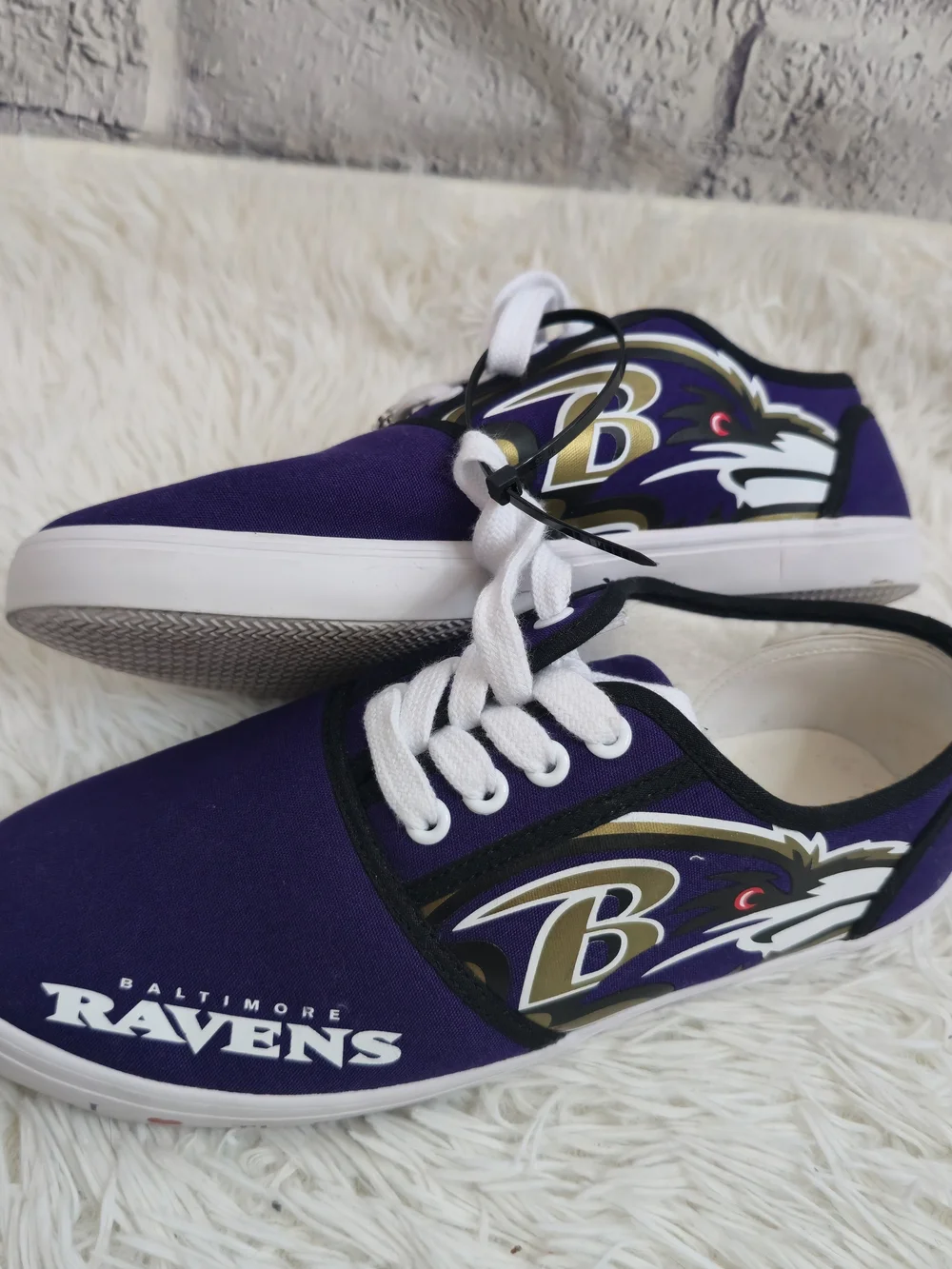 Baltimore Ravens Women's Purple Logo Canvas Sneakers